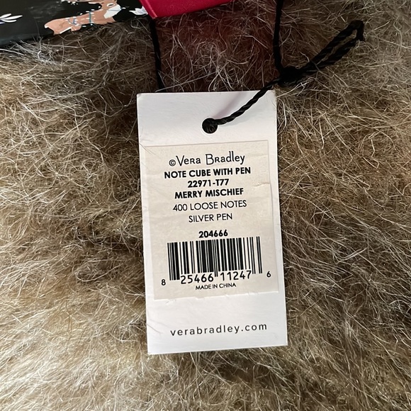 NWT Vera Bradley Note Cube with Pen - Merry Mischief - Picture 8 of 10